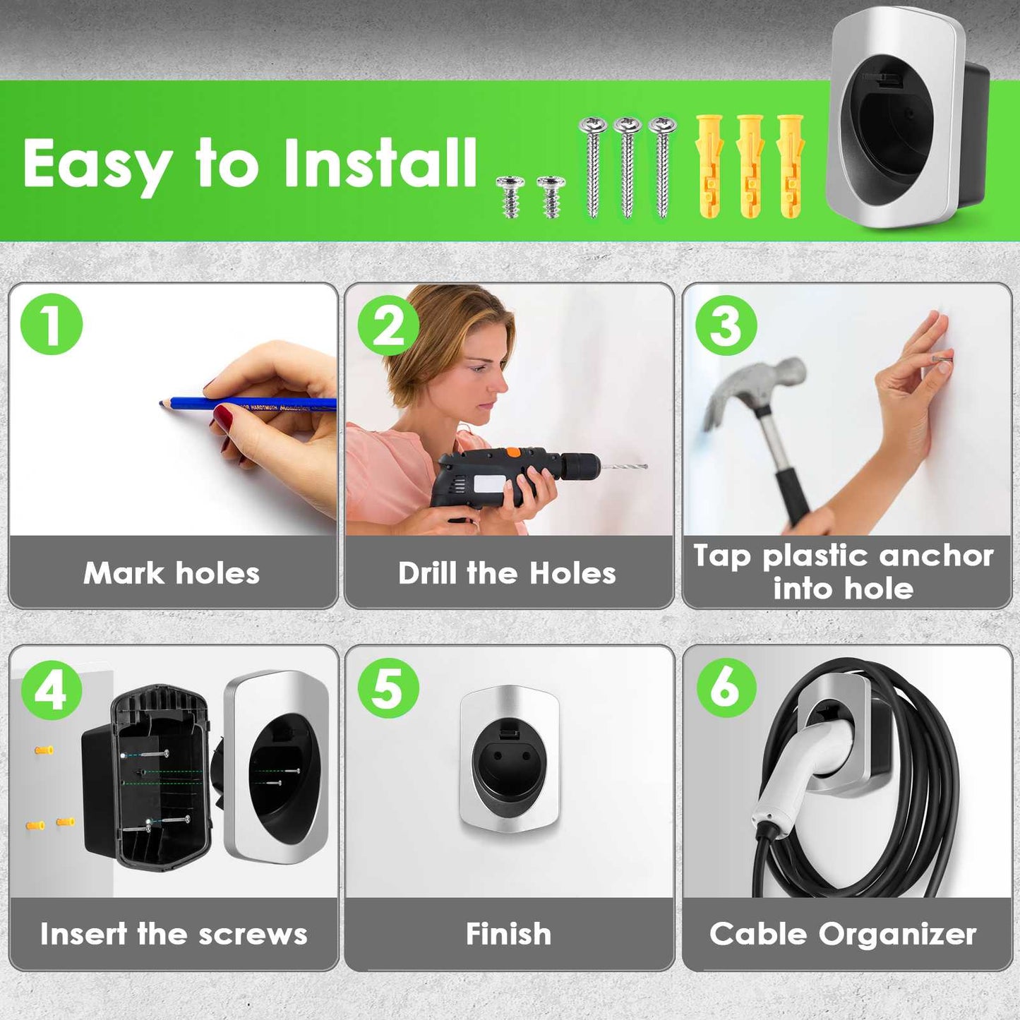 Rheidon charging cable holder