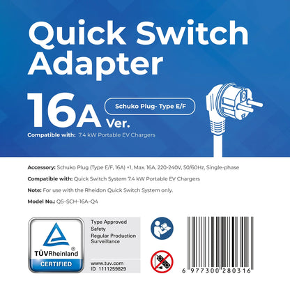 Adaptor pentru PC200 Pro 7K4 - Schuko (Tip E/F) 16A