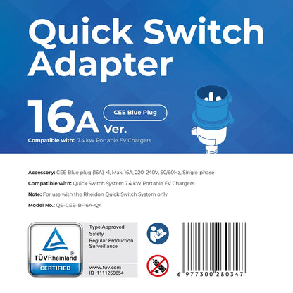 Adaptor pentru PC200 Pro 7K4 - CEE Blue 16A 3-pini