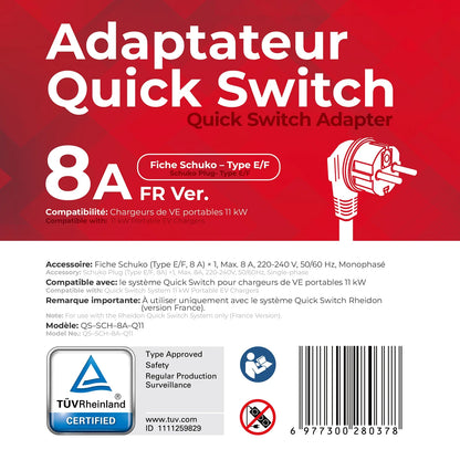 Adaptor pentru PC200 Pro 11K - Schuko (Type E/F) 8A